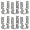 vidaXL &Acirc;ncoras de veda&ccedil;&atilde;o 6 pcs 7x6x15 cm a&ccedil;o galvanizado prateado