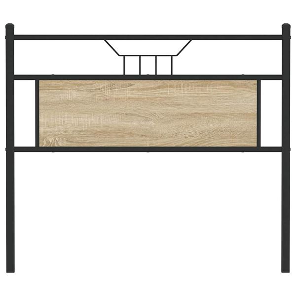 vidaXL Cabeceira de cama 107 cm derivados madeira/a&ccedil;o carvalho sonoma
