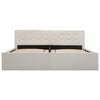 vidaXL Cama hidr&aacute;ulica c/ arruma&ccedil;&atilde;o 160x200cm couro artificial branco