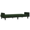 vidaXL Sof&aacute;-cama de 2 lugares veludo verde-escuro