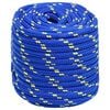 vidaXL Corda de barco 16 mm 100 m polipropileno azul