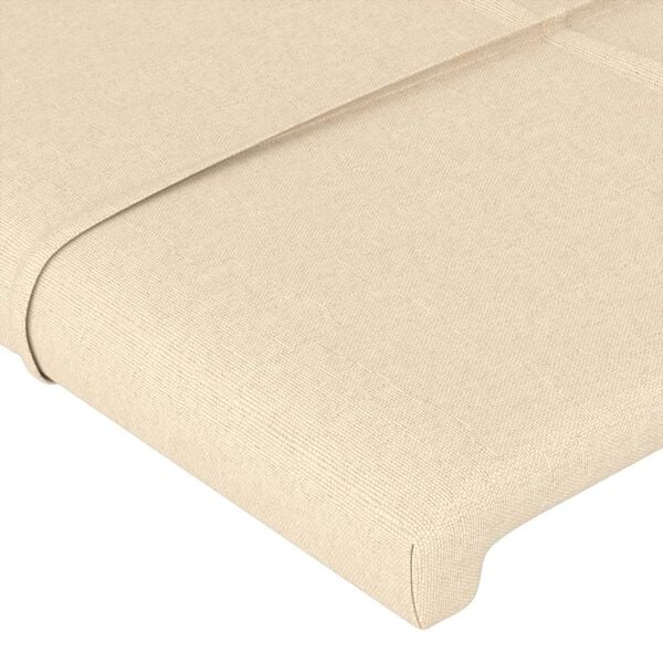 vidaXL Cabeceiras creme 144x5x78/88 cm tecido