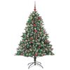 vidaXL &Aacute;rvore de Natal Artificial Verde 180 cm PVC, Pl&aacute;stico e A&ccedil;o