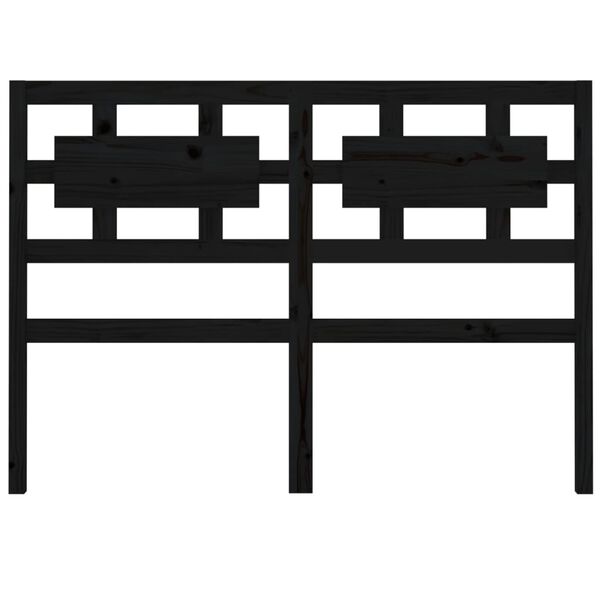 vidaXL Cabeceira de cama 125,5x4x100 cm pinho maci&ccedil;o preto