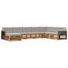 vidaXL Conjunto de Sof&aacute;s para Exterior 8 pcs Natural e Cinzento-Claro