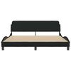 vidaXL Estrutura de cama Dover 180x200 cm tecido preto