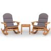vidaXL 3 pcs conjunto lounge de jardim Adirondack ac&aacute;cia maci&ccedil;a