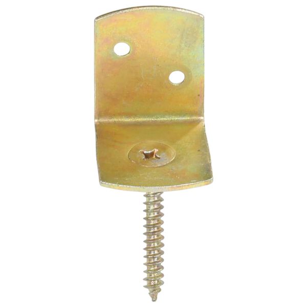 vidaXL Suportes painel de veda&ccedil;&atilde;o 48 pcs metal galvanizado forma de L