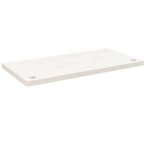 vidaXL Tampo de secret&aacute;ria 80x40x2,5 cm pinho maci&ccedil;o branco