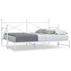 vidaXL Cama de dia com gavet&atilde;o sem colch&atilde;o 90x190 cm a&ccedil;o branco