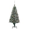 vidaXL &Aacute;rvore Natal artificial com LEDs e bolas e pinhas 210 cm