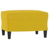 vidaXL Poltrona com apoio de p&eacute;s 60 cm veludo amarelo