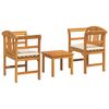 vidaXL Conjunto de Lounge Rosa do Jardim 3 unid.
