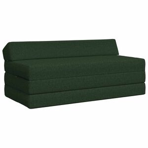 vidaXL Sof&aacute; Cama Dobr&aacute;vel Verde-Escuro 120 x 60 x 49 cm Tecido