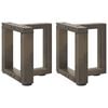 vidaXL P&eacute;s para mesa de centro em forma de T, 2 pe&ccedil;as, preto, 30x25x(30-31) cm, a&ccedil;o