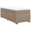 vidaXL Cama com molas/colch&atilde;o 90x190 cm couro artificial cappuccino