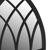 vidaXL Espelho de jardim p/ uso exterior ferro 100x45 cm preto