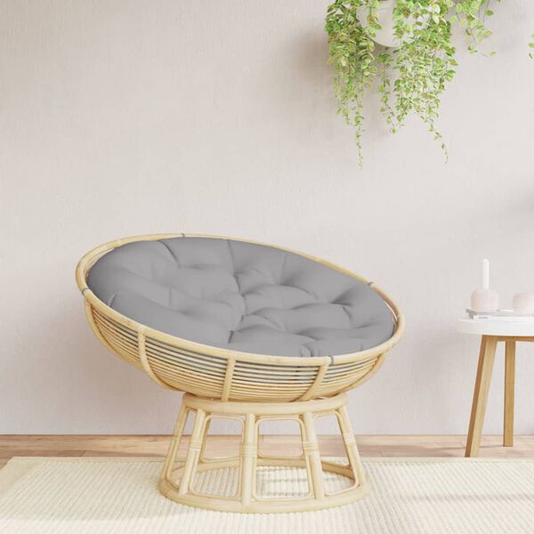 vidaXL Almofad&atilde;o redondo &Oslash; 100 x11 cm tecido oxford cinzento