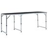 vidaXL Mesa de campismo dobr&aacute;vel 180x60 cm alum&iacute;nio cinzento