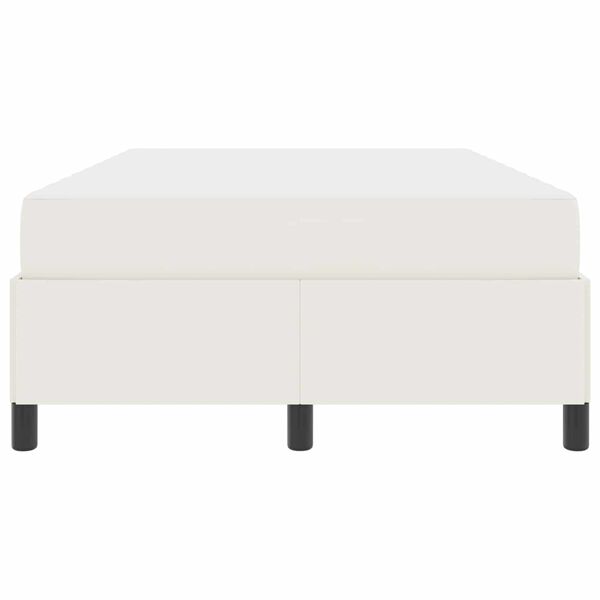 vidaXL Estrutura da Cama com colch&atilde;o Creme 120 x 200 cm tecido