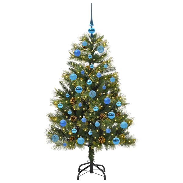 vidaXL &Aacute;rvore de Natal Artificial Articulada com Cones Verde 150 cm
