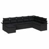 vidaXL Conjunto de Sof&aacute; de Jardim 8 unid. Preto vime PE