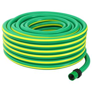 vidaXL Mangueira de Jardim 5 Camadas Verde e Amarelo 1 / 2'' 10 m PVC