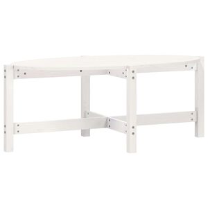 vidaXL Mesa de centro 118x63x45 cm madeira de pinho maci&ccedil;a branco