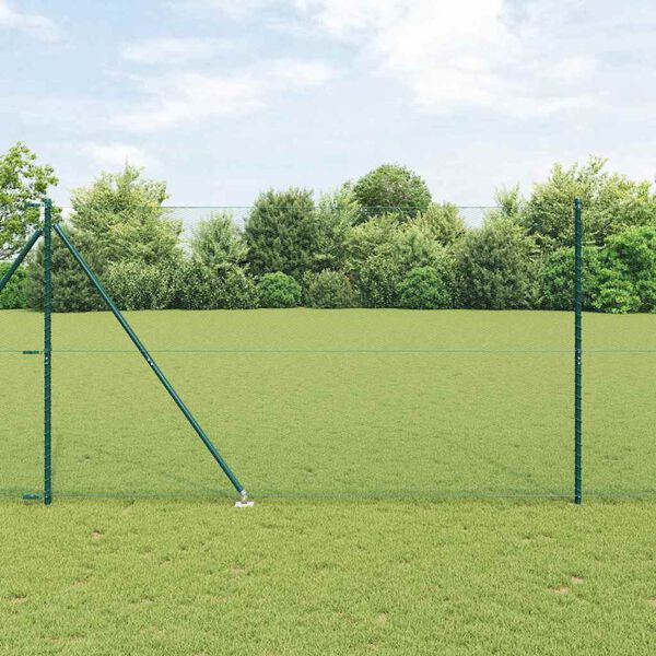 vidaXL Poste de Cerca Verde 25 x 1,5 m (rede de 13 mm) A&ccedil;o