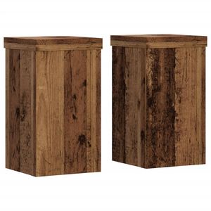 vidaXL Suportes p/ plantas 2 pcs 10x10x18 cm derivados de madeira