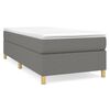 vidaXL Cama com molas/colch&atilde;o 100x200 cm tecido cinza-escuro