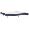 vidaXL Cama box spring c/ colch&atilde;o e LED 200x200 cm tecido azul