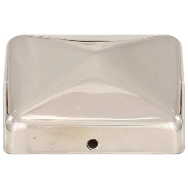 vidaXL Tampas piramidais p/ postes vedação 6pcs aço inoxidável 71x71mm