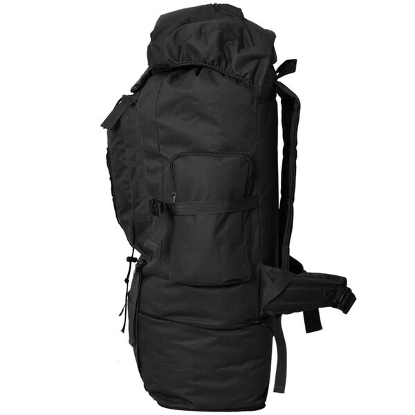 vidaXL Mochila estilo exército XXL 100 L preto