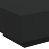 vidaXL Mesa de centro com luzes LED 55x55x31 cm preto