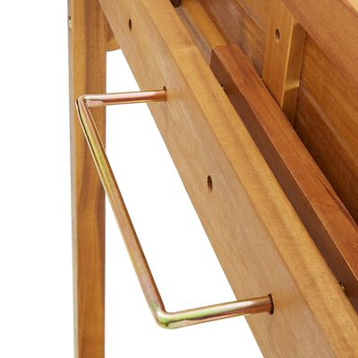 vidaXL Mesa de bar p/ varanda 90x37x122,5 cm madeira de acácia maciça