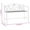 vidaXL Banco de jardim de 2 lugares 104 cm aço preto