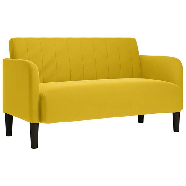 vidaXL Sof&aacute;-luvas 109 cm veludo amarelo