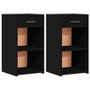 vidaXL Mesas de cabeceira 2 pcs 35x34x65 cm derivados de madeira preto