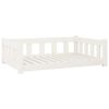 vidaXL Cama para c&atilde;es 95,5x65,5x28 cm madeira de pinho maci&ccedil;a branco
