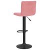 vidaXL Bancos de bar 2 pcs veludo rosa