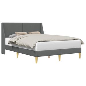 vidaXL Estrutura da Cama Cinzento-Escuro 137 x 190 cm Tecido