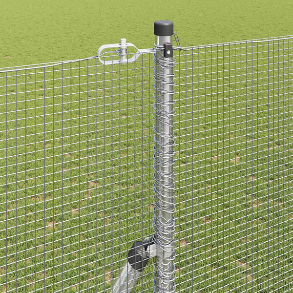 vidaXL Poste de Cerca Prateado 10 x 1,5 m (malha de 12 x 12 mm) A&ccedil;o