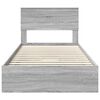 vidaXL Cama com Armazenamento com cabeceira Cinza Sonoma 100 x 200 cm