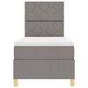 vidaXL Cama Box com colch&atilde;o Cinzento-acastanhado 80 x 200 cm tecido