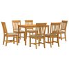 vidaXL Conjunto de sala de jantar 7 unid. Bege