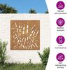 vidaXL Decora&ccedil;&atilde;o p/ muro de jardim 555x55 cm a&ccedil;o corten design relva