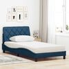 vidaXL Cama com colch&atilde;o 100x200 cm tecido azul