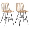 vidaXL Bancos de bar 2 pcs 45x56x103,5 cm vime PE e a&ccedil;o
