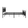 vidaXL Estrutura de cama com cabeceira e p&eacute;s 183x213 cm metal preto